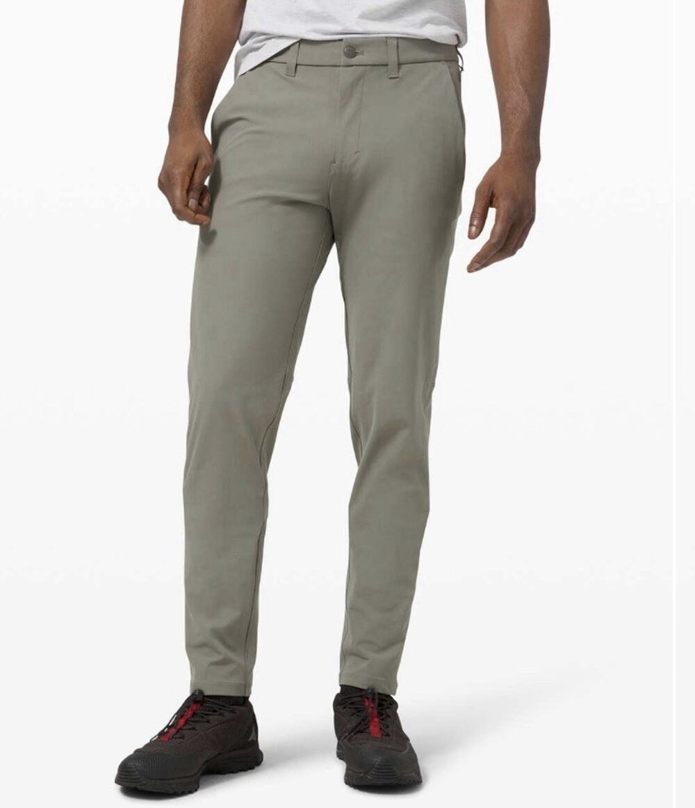 Lululemon Commission Pant Slim Warpstreme 31" x 33" Sage Grey Business Casual